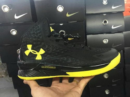Mens Under Armour Curry One Black Yellow Greece